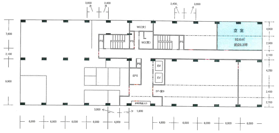 賃貸オフィス間取り図