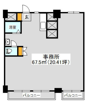 賃貸オフィス間取り図