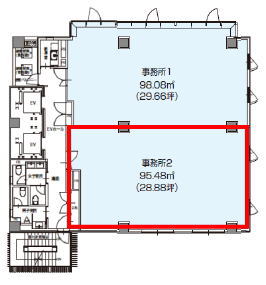 賃貸オフィス間取り図