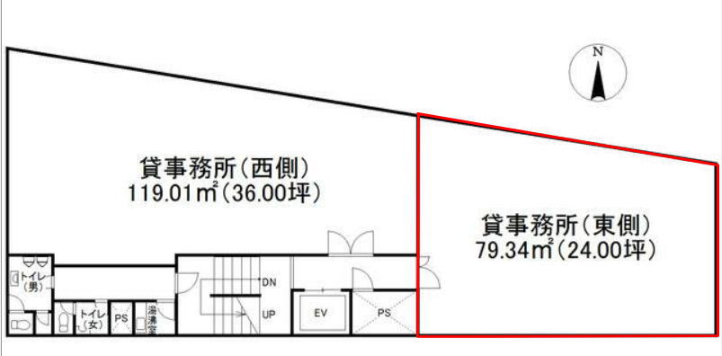 賃貸オフィス間取り図