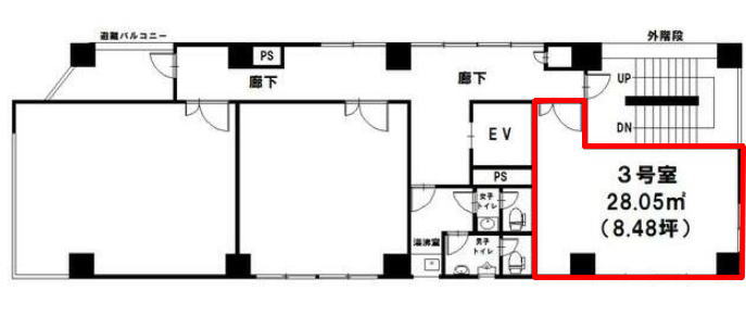 賃貸オフィス間取り図