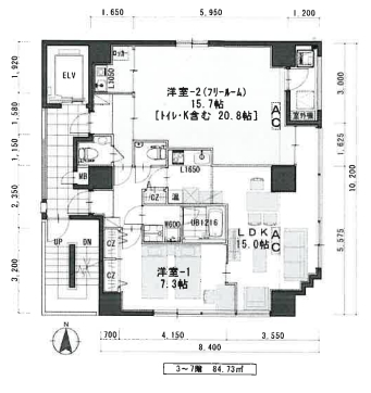 賃貸オフィス間取り図