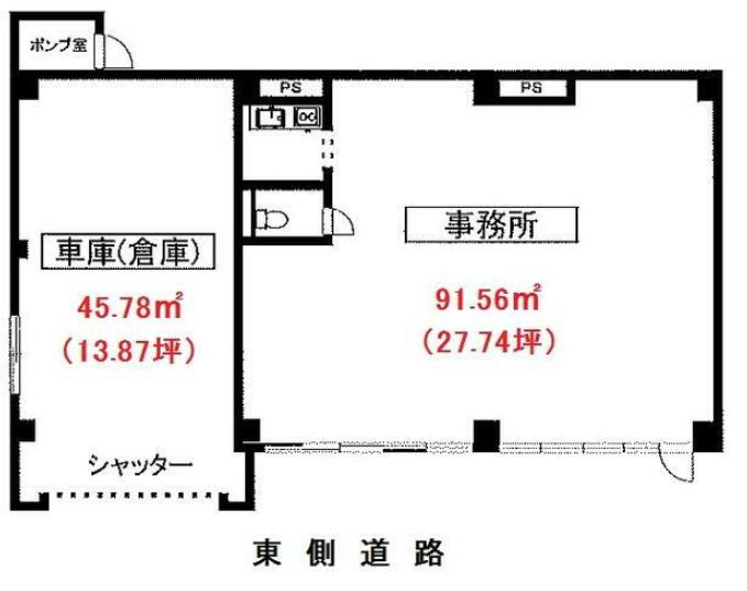 賃貸オフィス間取り図