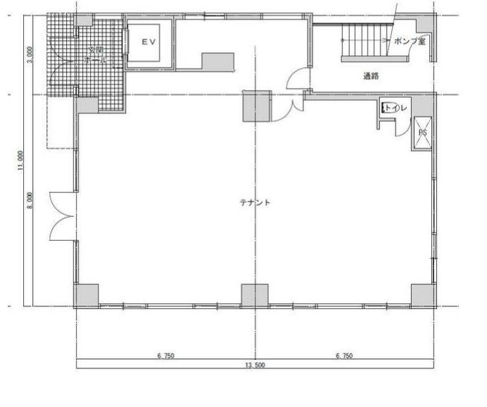 賃貸オフィス間取り図