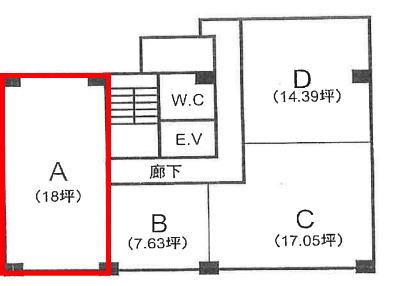 賃貸オフィス間取り図