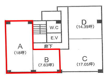 賃貸オフィス間取り図