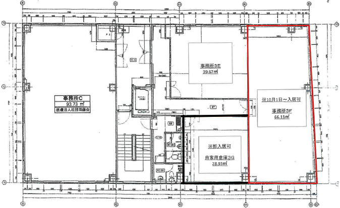 賃貸オフィス間取り図