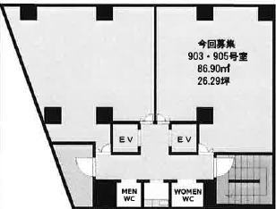 賃貸オフィス間取り図