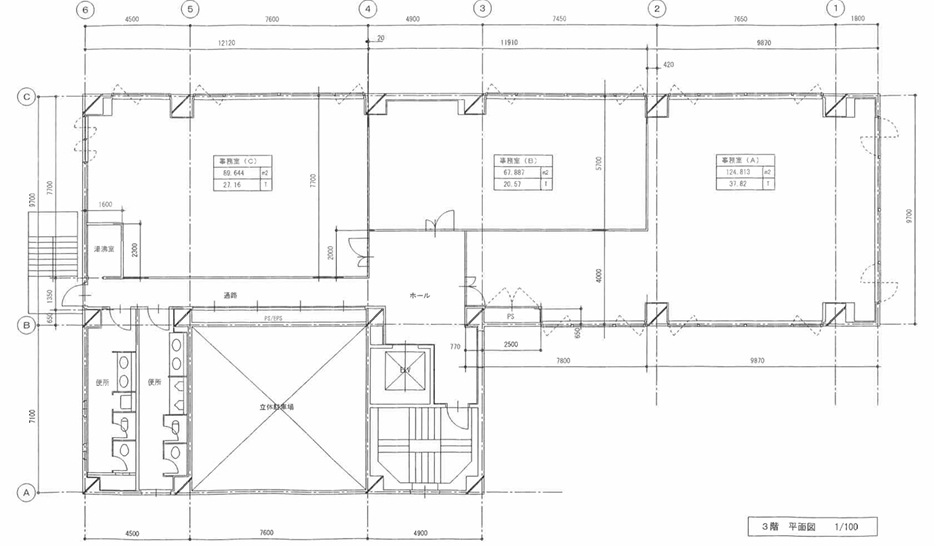 賃貸オフィス間取り図