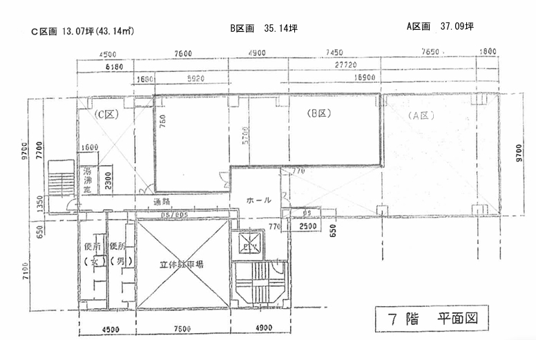 賃貸オフィス間取り図